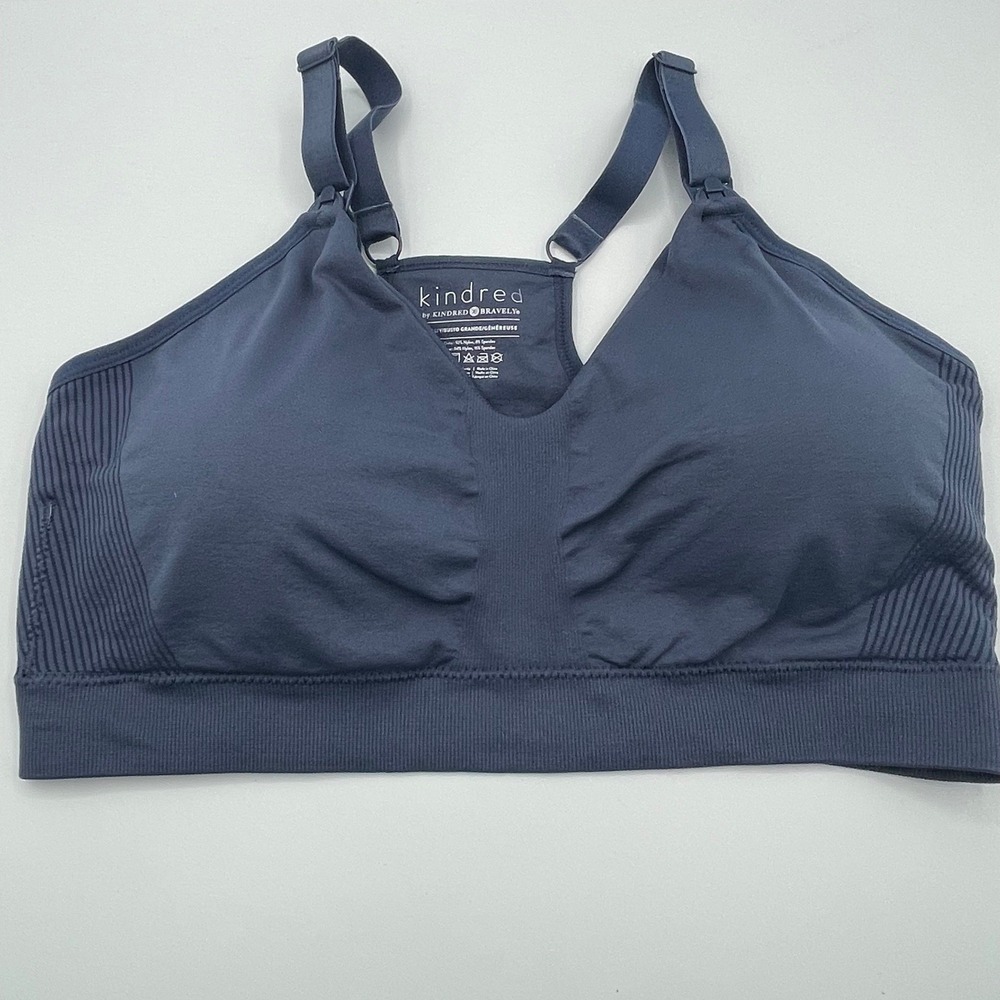 Kindred Bravely Nursing Bra Navy Blue Large-Busty NWOT